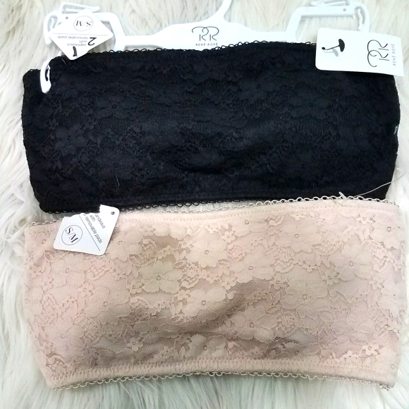 Rene rofe set of 2 bandeau lace bra - Picture 1 of 11